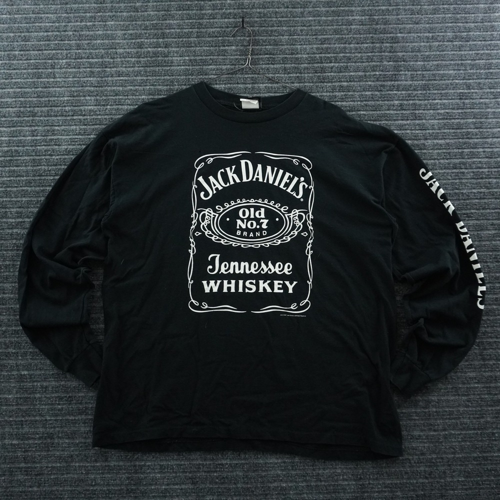 Jack Daniel's Long Sleeve T-Shirt XXL Black Vintage 90s Old No 7 Balzout 1999